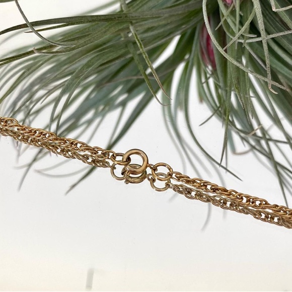Beautiful Vintage Textured Gold Chain Necklace - Picture 4 of 5